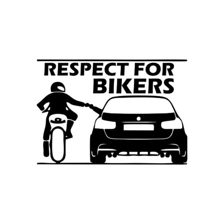 Sticker Auto Respect For Bikers