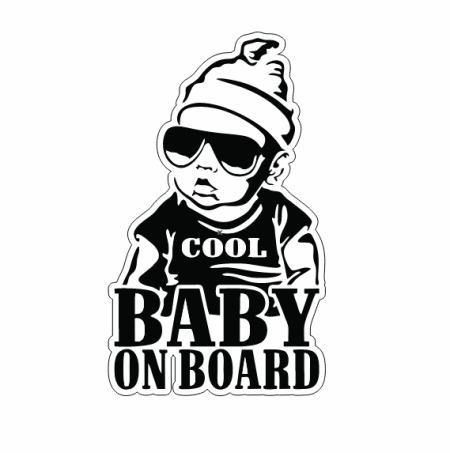 Sticker Auto Cool Baby on Board