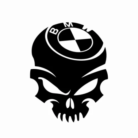 Sticker Auto BMW SKULL