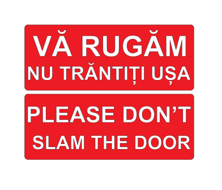 Sticker Auto "Va rugam nu trantiti usa"