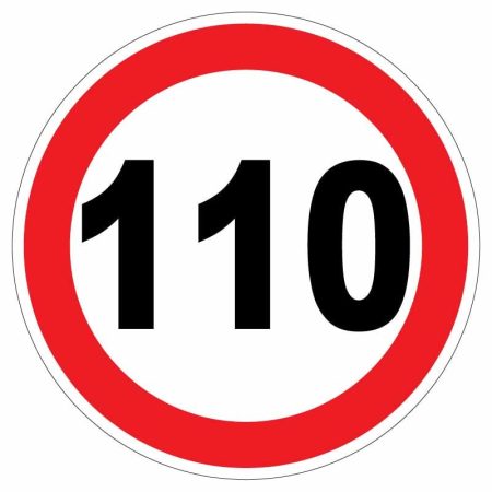 Sticker autocolant Limitare viteza 110 km/h