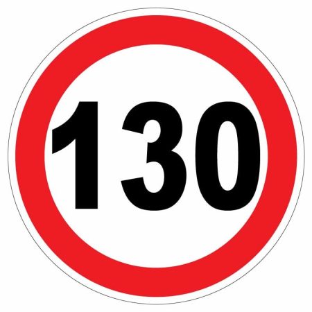 Sticker autocolant Limitare viteza 130 km/h