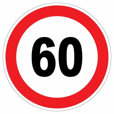 Sticker autocolant Limitare viteza 60 km/h