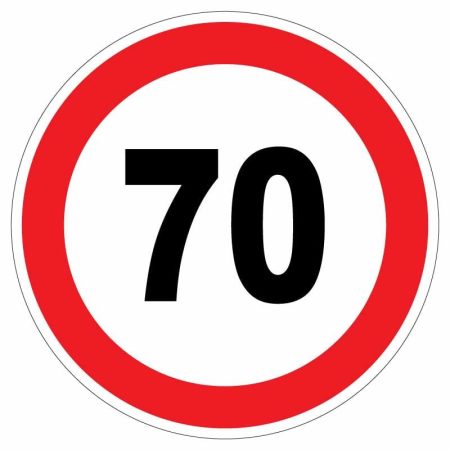 Sticker autocolant Limitare viteza 70 km/h