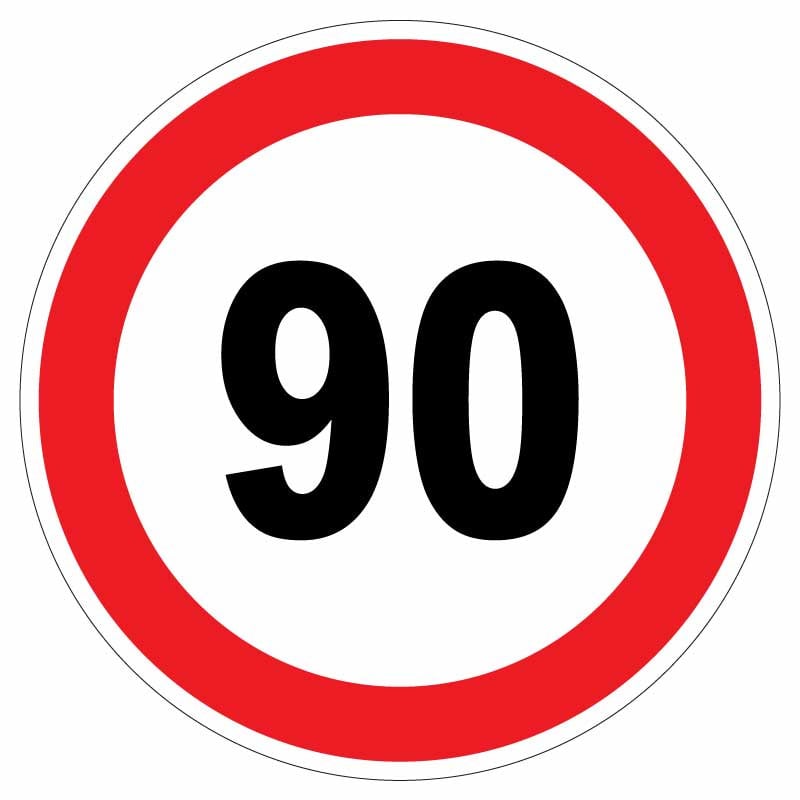 Sticker autocolant Limitare viteza 90 km/h