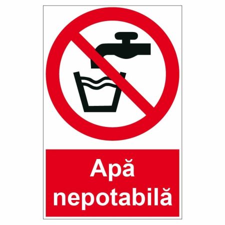 Sticker indicator Apa nepotabila