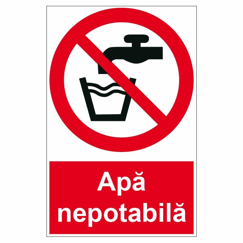 Sticker indicator Apa nepotabila