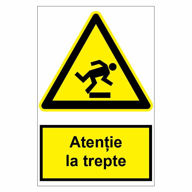 Sticker indicator Atentie la trepte