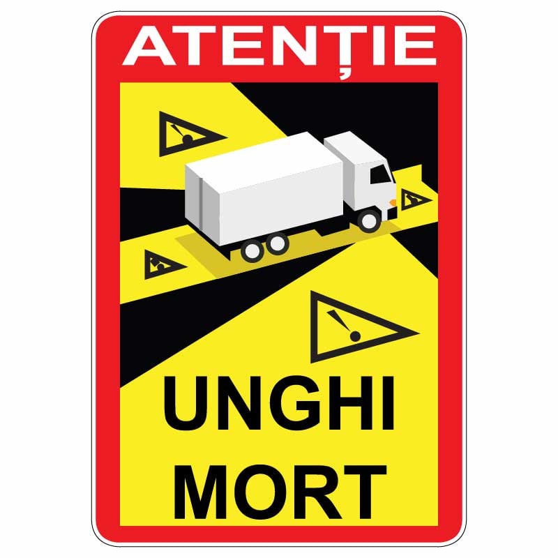 Sticker Indicator autocolant Atentie Unghi Mort