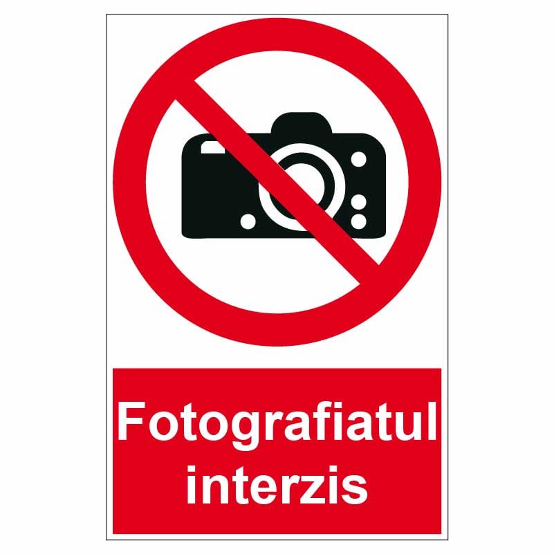 Sticker indicator Fotografiatul interzis