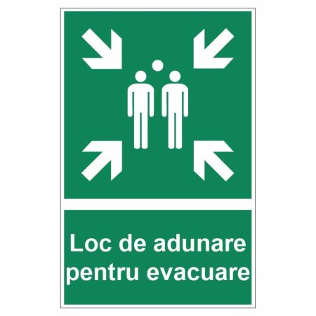 Sticker indicator Loc de adunare pentru evacuare