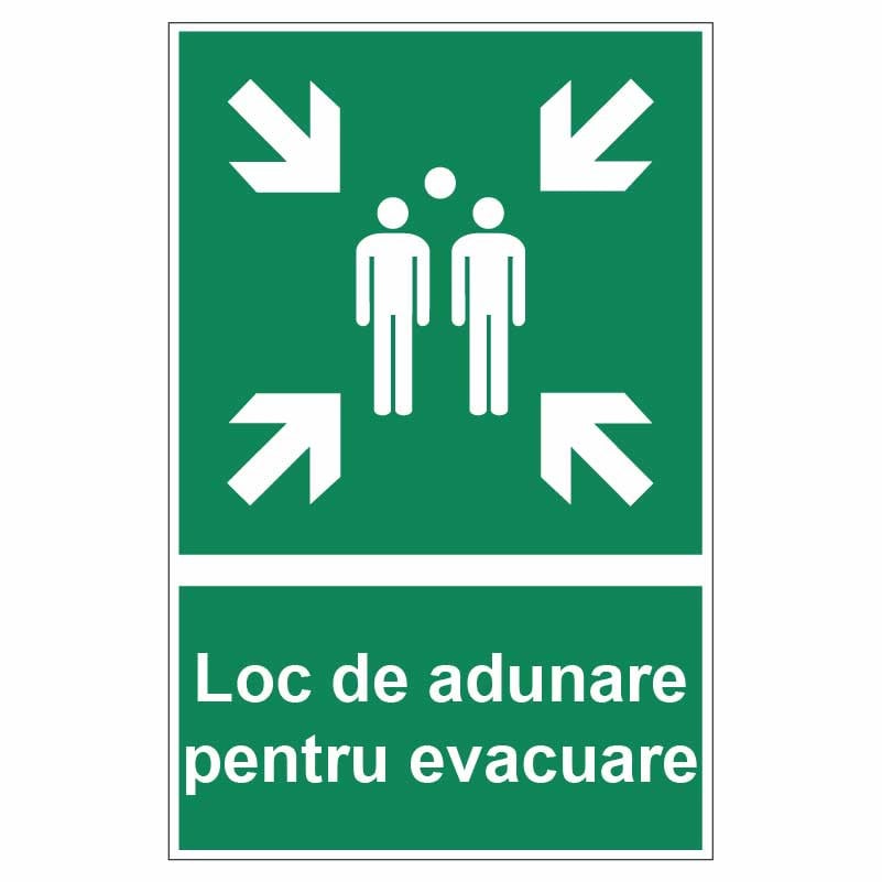Sticker indicator Loc de adunare pentru evacuare