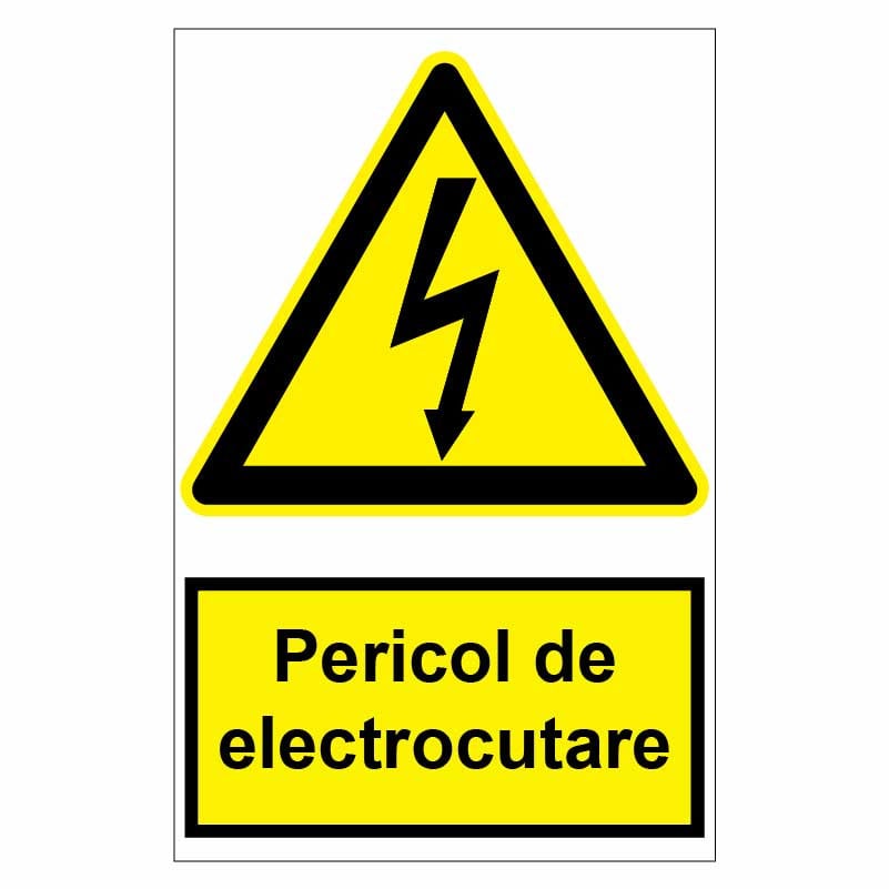 Sticker indicator Pericol de electrocutare