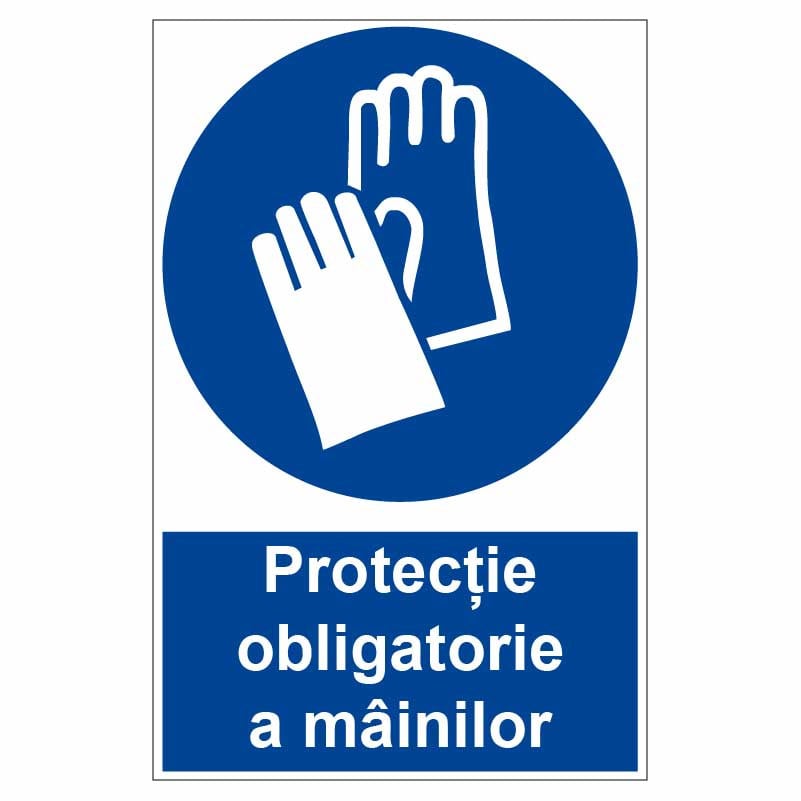 Sticker indicator Protectie obligatorie a mainilor