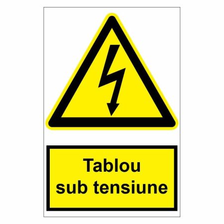 Sticker indicator Tablou sub tensiune